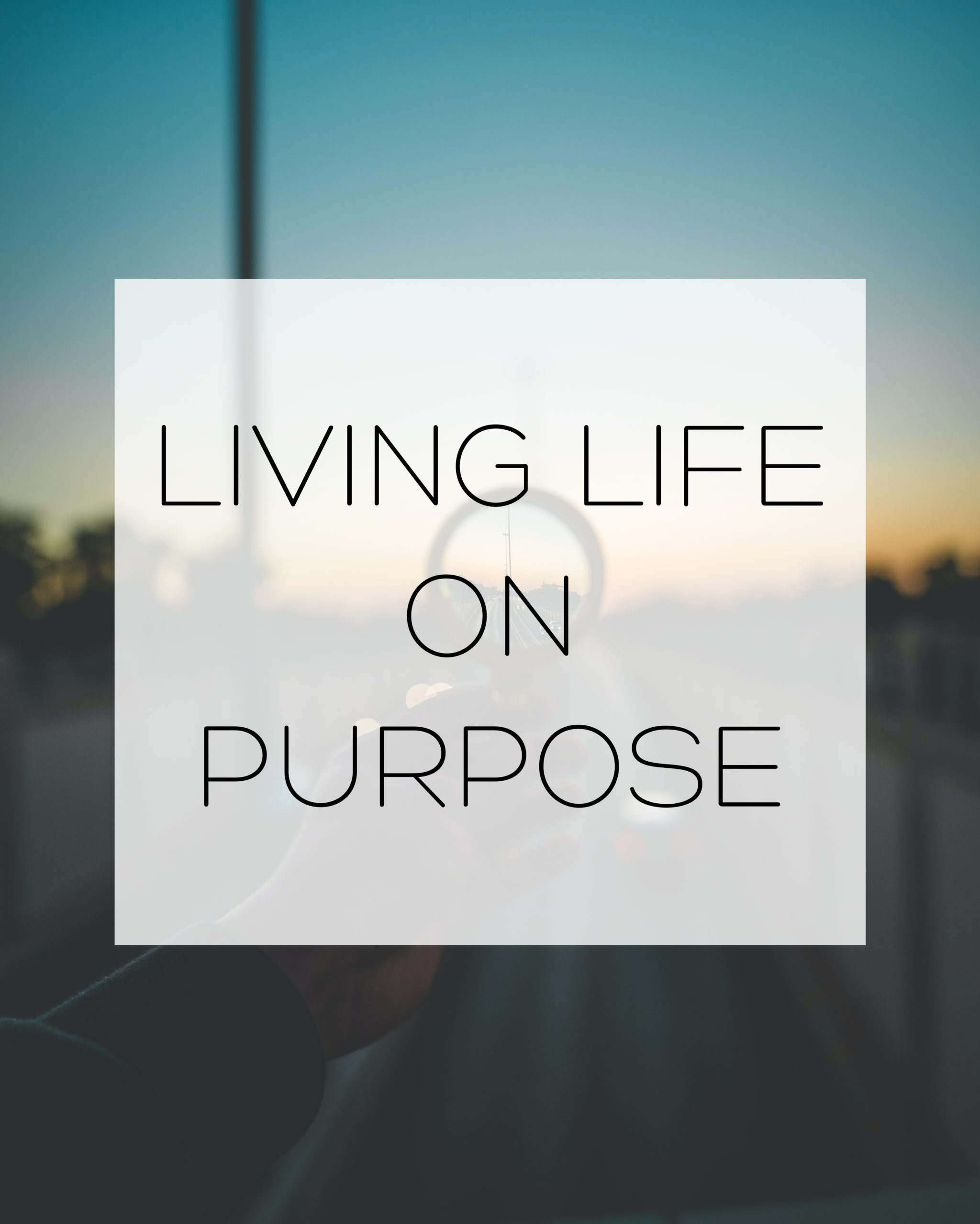 Living Life On Purpose - Kristin Sterk